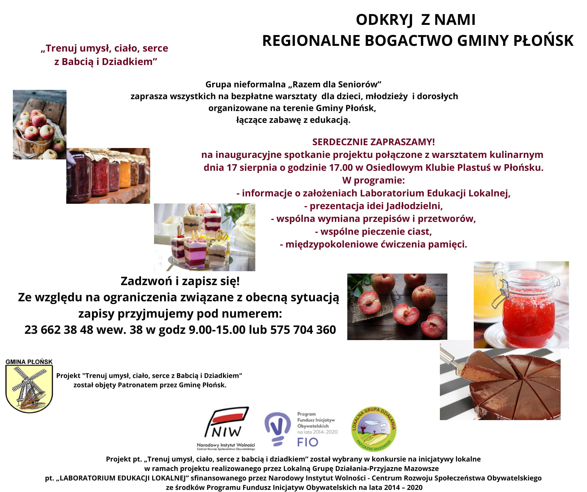 Plakat z informacją I warsztatów 2